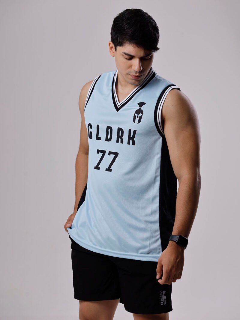 Regata Basqueteira Masculina Gladark 77 - Cinza e Preta
