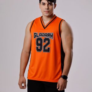 regata-basqueteira-m-gladark-92-laranja-preta-frente