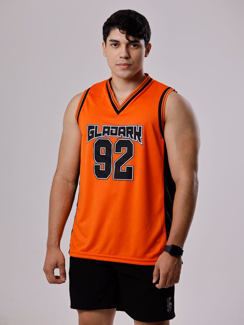 Regata Basqueteira Masculina Gladark 92 - Laranja e Preta