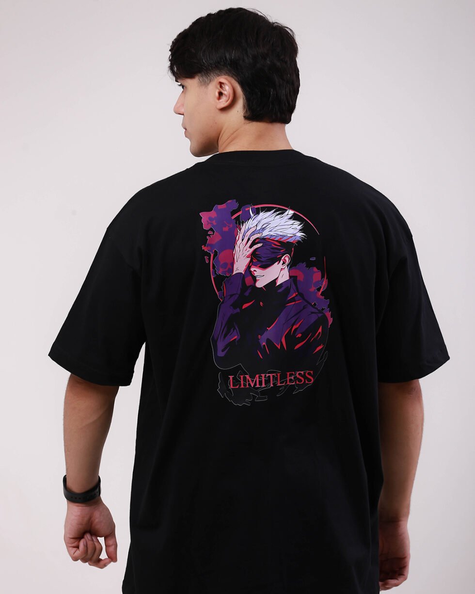 Camiseta Oversized Gojo Jujutsu Kaisen Gladark Limitless