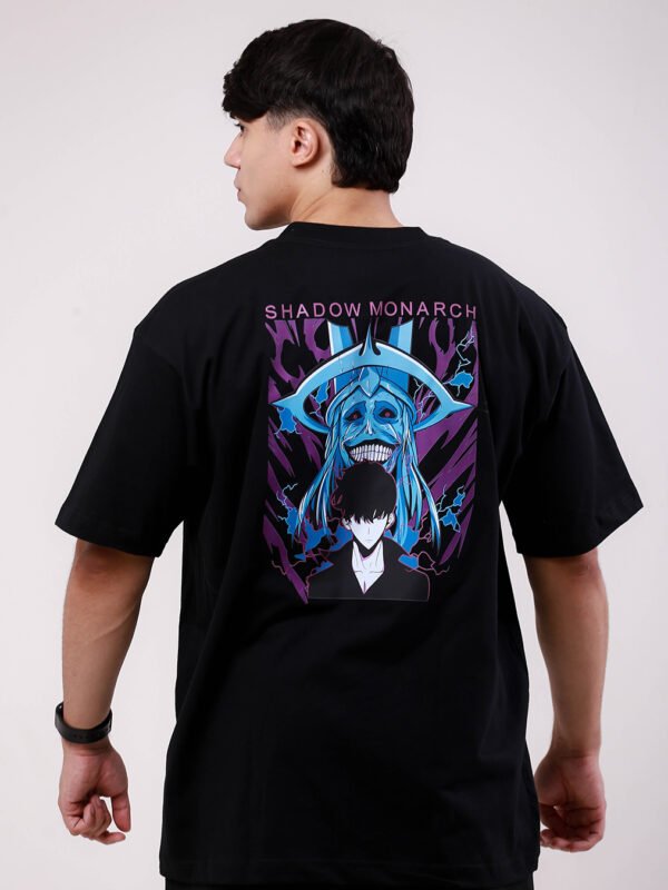 Camiseta Oversized Shadow Monarch Anime Masculina Gladark em Algodão Premium