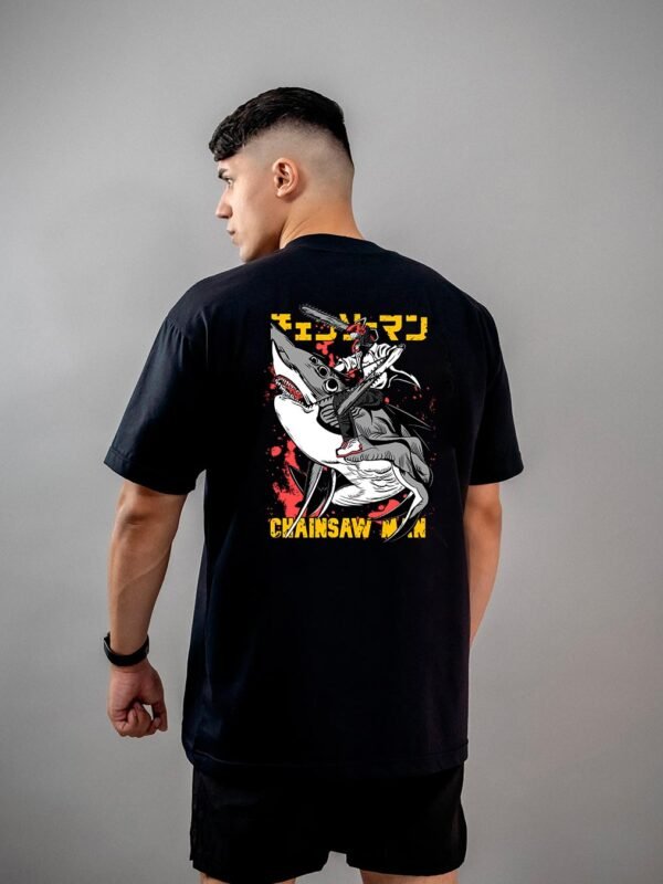 Camiseta Chainsaw Man Denji e Beam Oversized