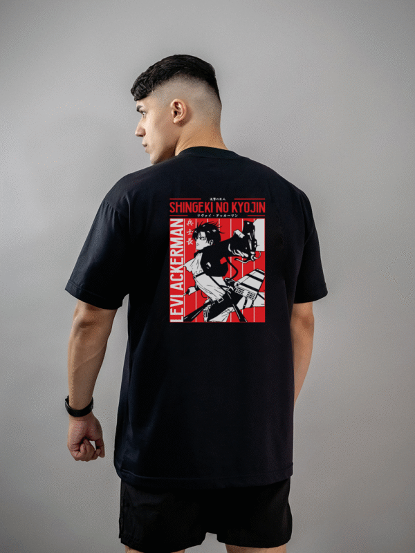 Camiseta Attack On Titan Levi Ackerman 4 Oversized