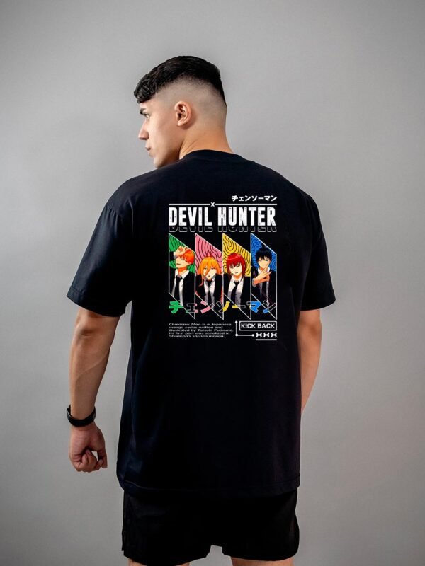 Camiseta Chainsaw Man Devil Hunter Oversized