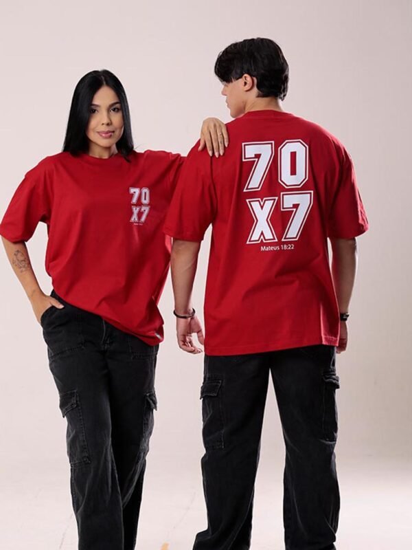 Camiseta Cristã | 70x7 Mateus 18:22 Oversized