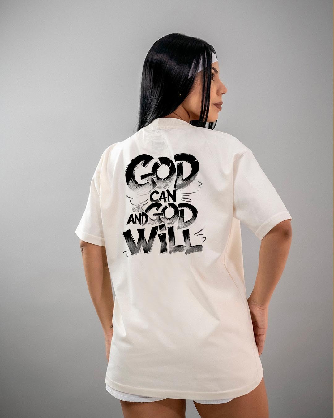 Camiseta Cristã | God Can And God Will Oversized