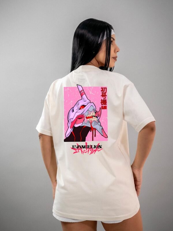 Camiseta Neon Genesis Evangelion | Unit-01 Pink Oversized