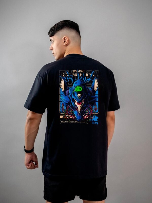 Camiseta Neon Genesis Evangelion | EVA Unidade-00 Blue Oversized