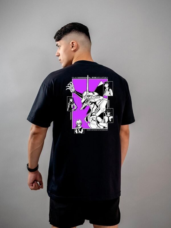 Camiseta Neon Genesis Evangelion | Purple Test Type Oversized