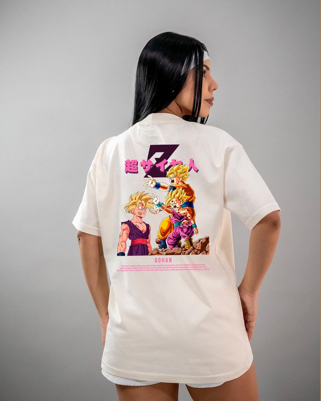 Camiseta Dragon Ball Z | Kamehameha Goku e Gohan Oversized