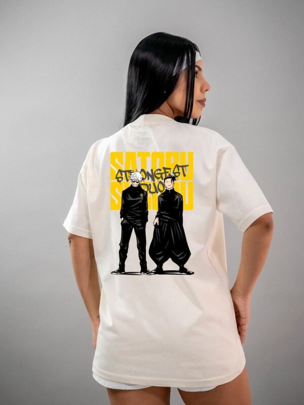 Camiseta Jujutsu Kaisen Gojo e Geto Strongest Duo Oversized