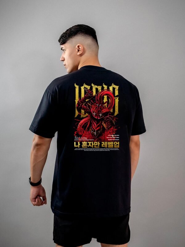 Camiseta Solo Leveling | Igris, Cavaleiro Sangrento Oversized