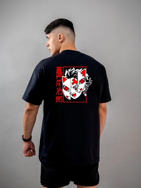 Camiseta Demon Slayer Tanjiro Máscaras Oversized