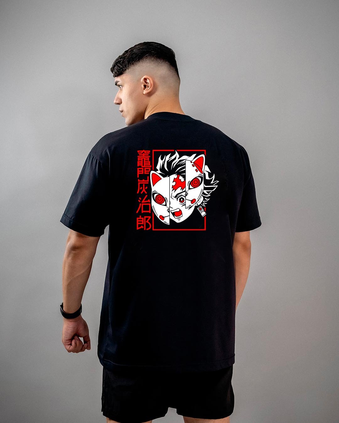 Camiseta Demon Slayer | Tanjiro Máscaras Oversized