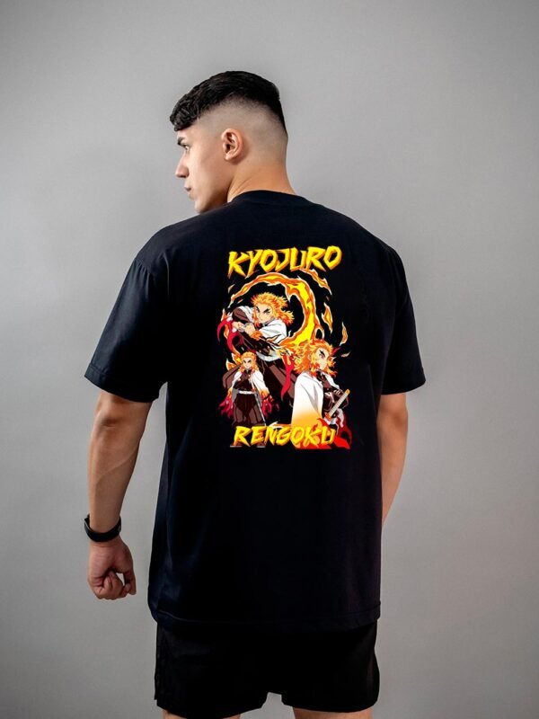 Camiseta Demon Slayer Kyojuro Rengoku 3 Oversized