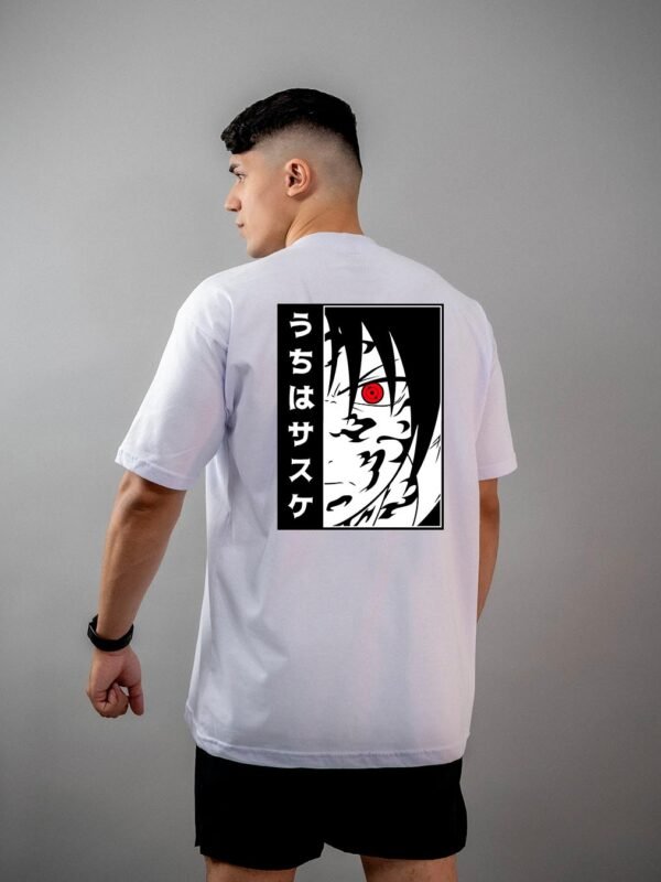 Camiseta Naruto | Sasuke Selo Amaldiçoado do Céu Oversized