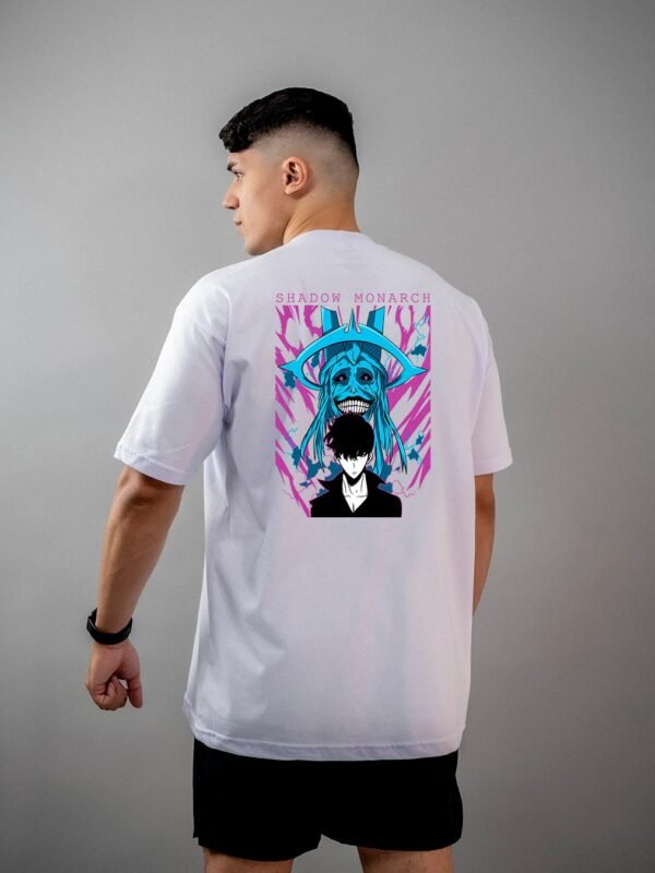 Camiseta Solo Leveling | Sung Jinwoo vs Estátua de Deus Oversized