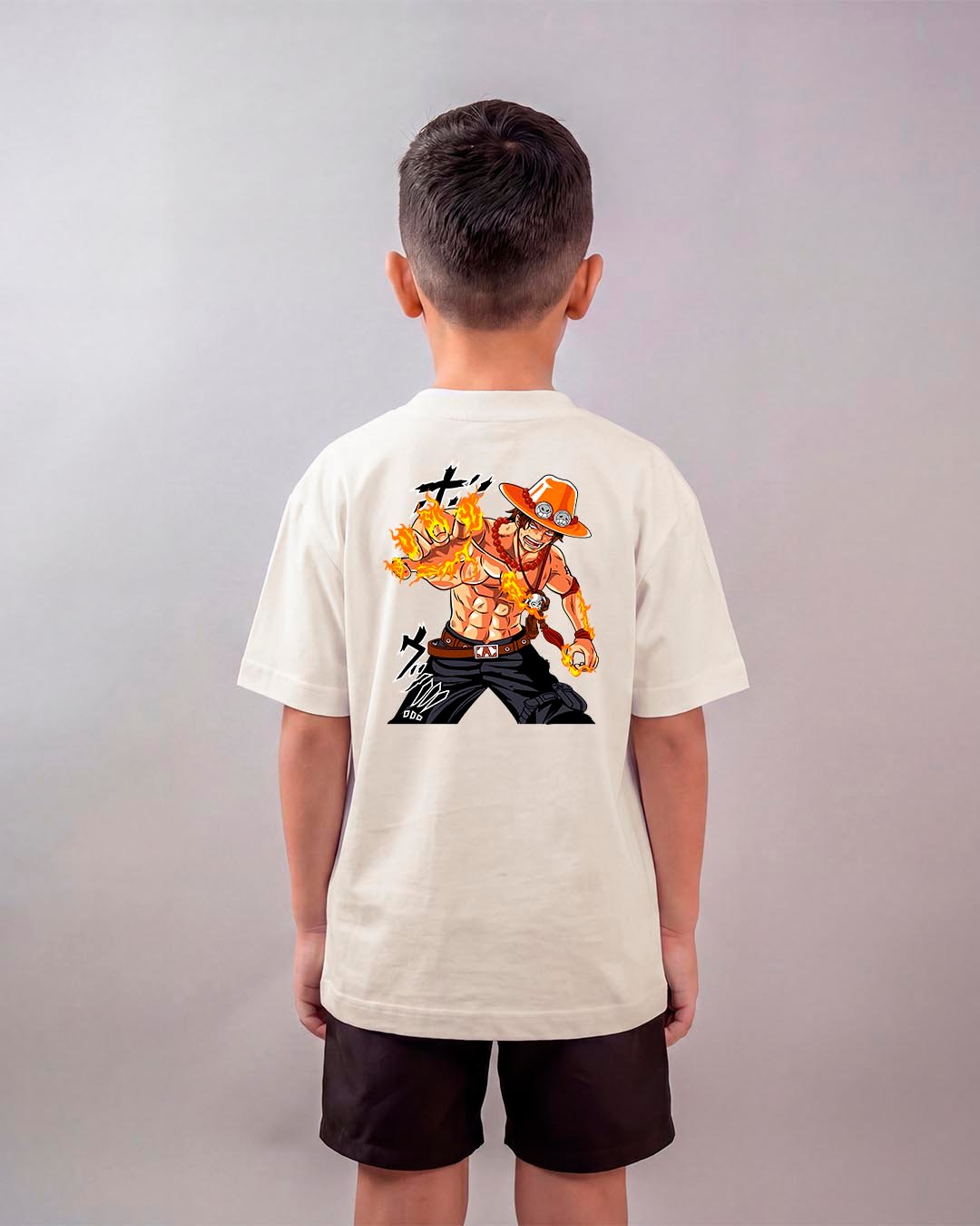 Camiseta One Piece | Portugas D. Ace 1 Oversized Infantil