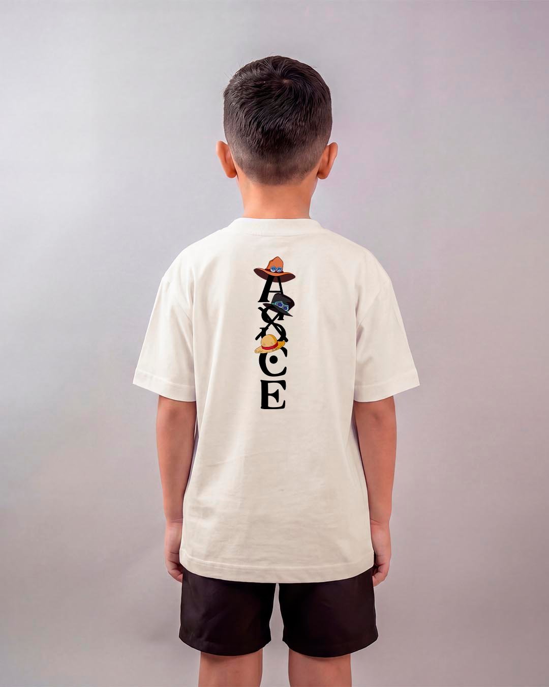 Camiseta One Piece | Tatuagem Portugas D. Ace Oversized Infantil