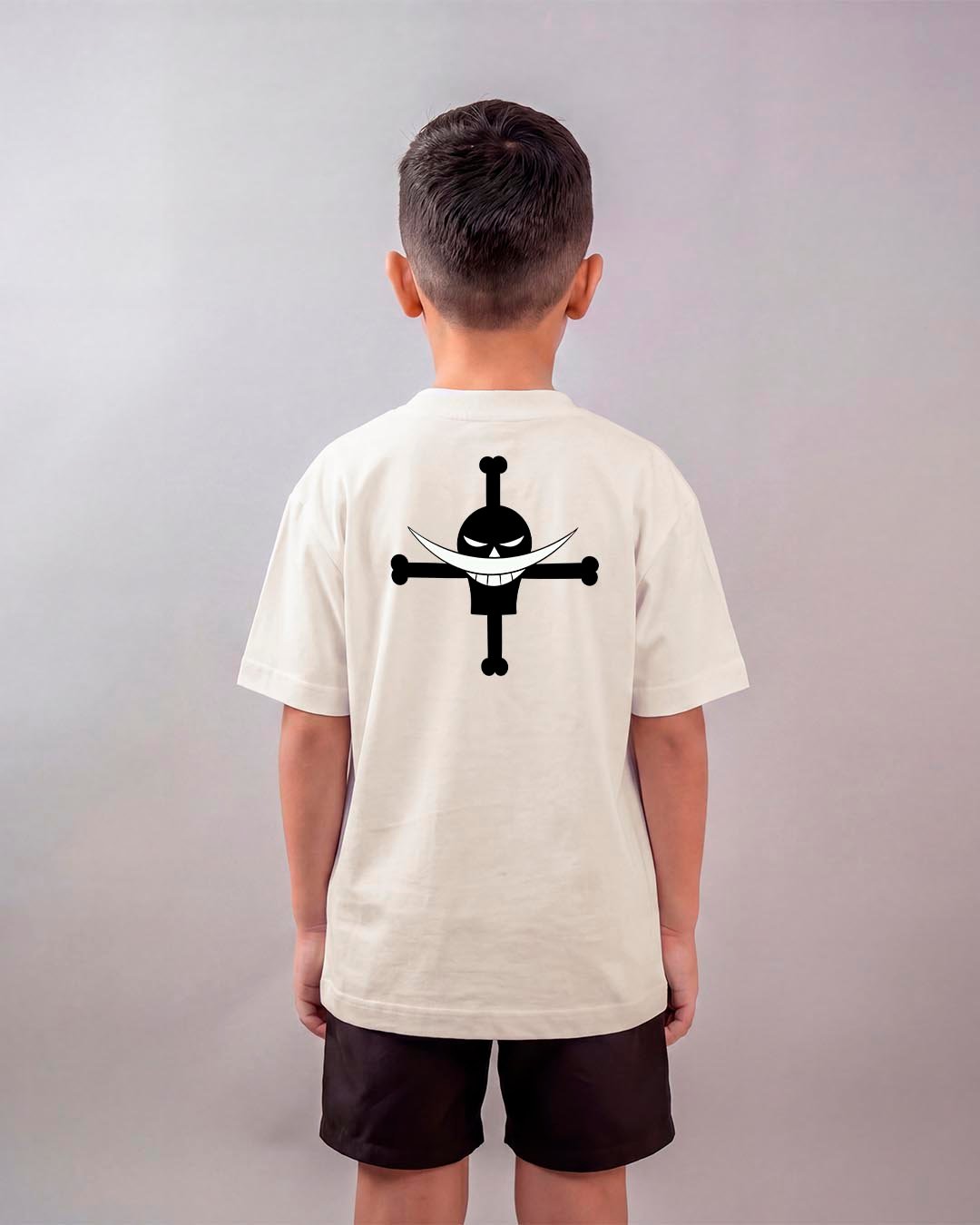 Camiseta One Piece | Bandeira do Barba Branca Oversized Infantil