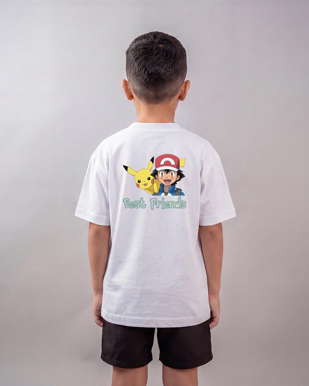 Camiseta Pokémon | Ash e Pikachu Best Friends Oversized Infantil