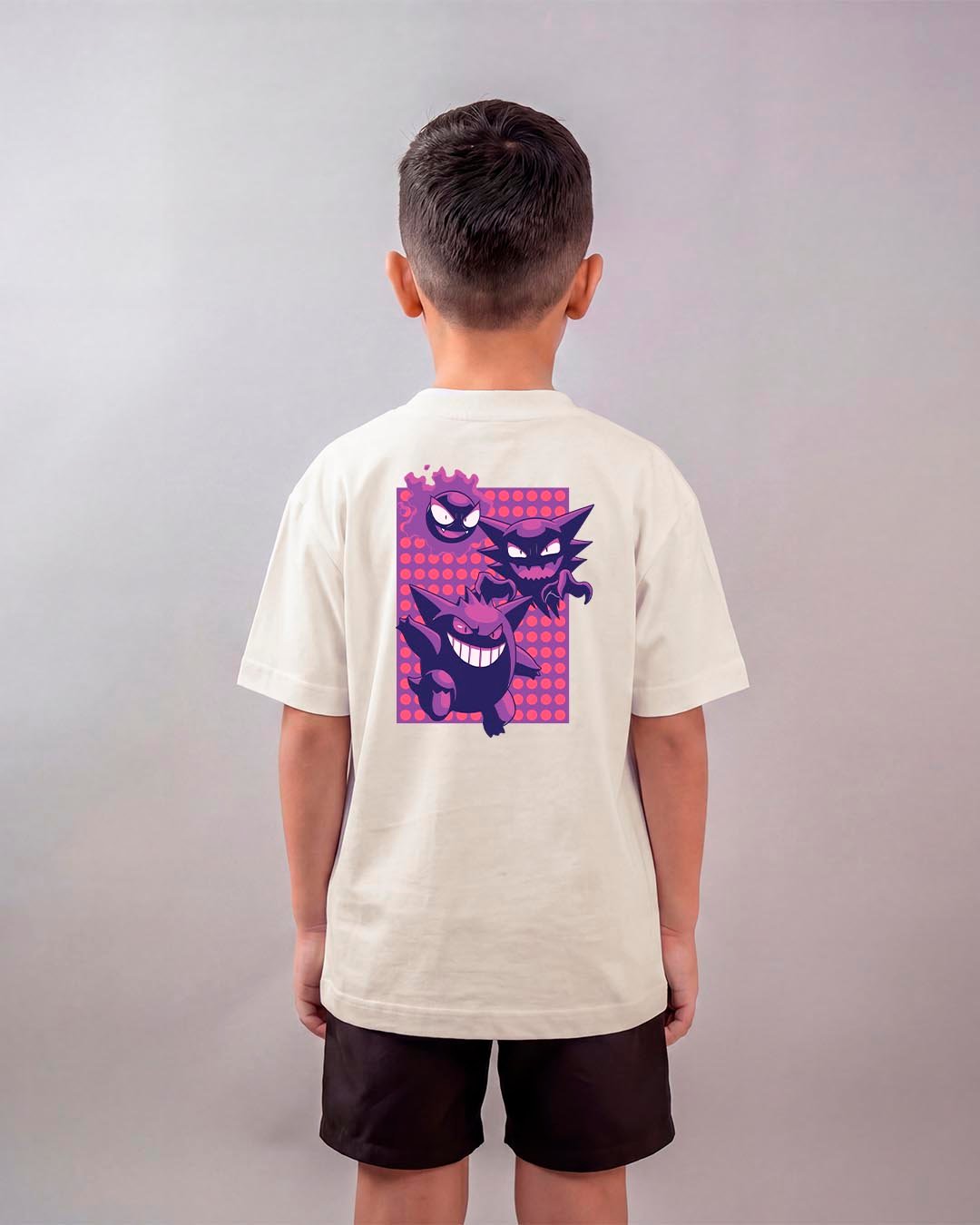 Camiseta Pokémon | Gastly, Haunter e Gengar Oversized Infantil