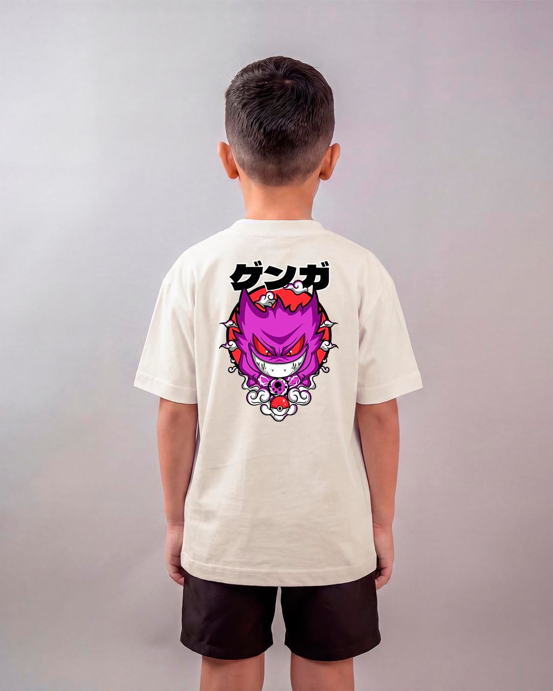 Camiseta Pokémon | Gengar Shadow Ball Oversized Infantil