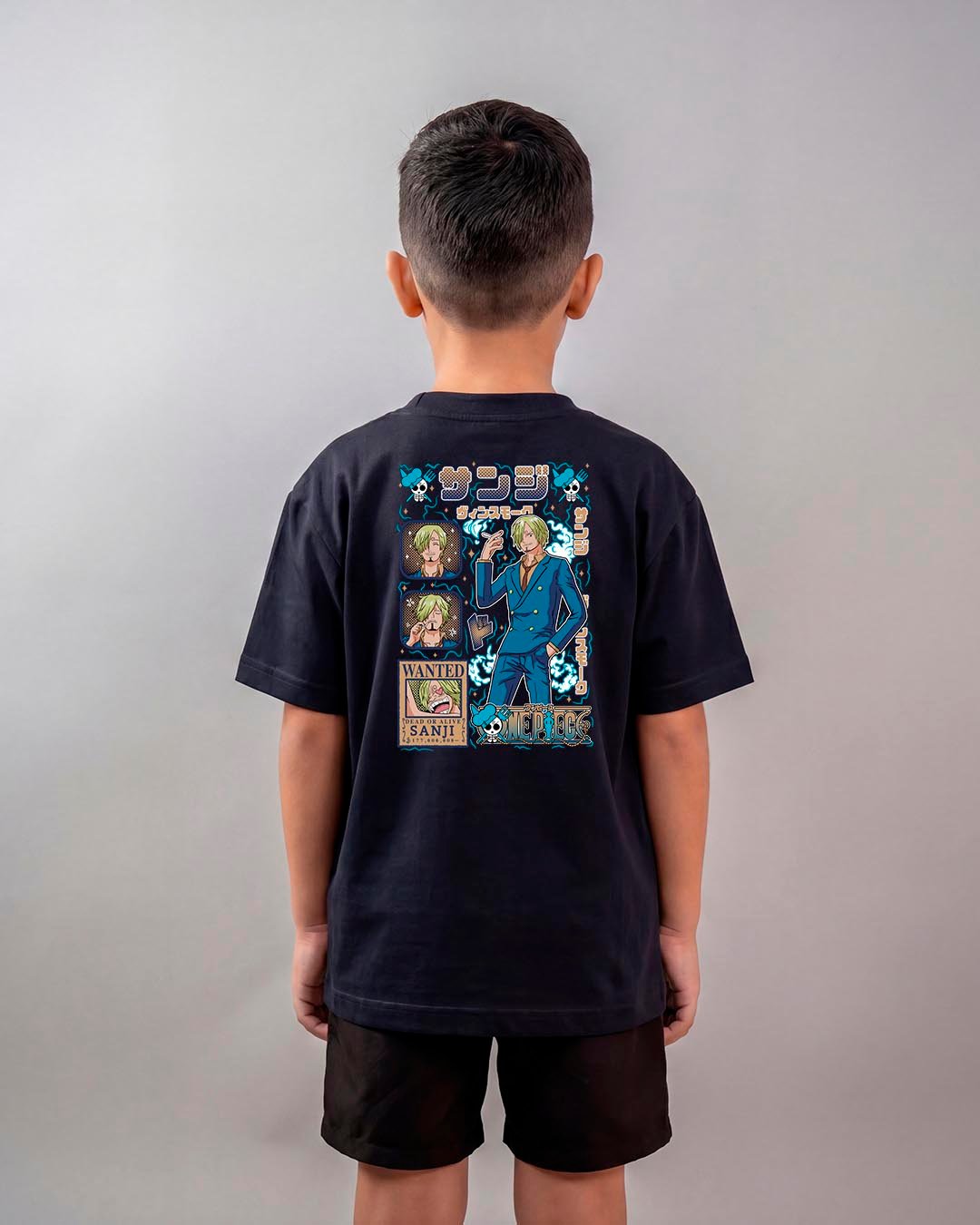 Camiseta One Piece | Vinsmoke Sanji Wanted Oversized Infantil