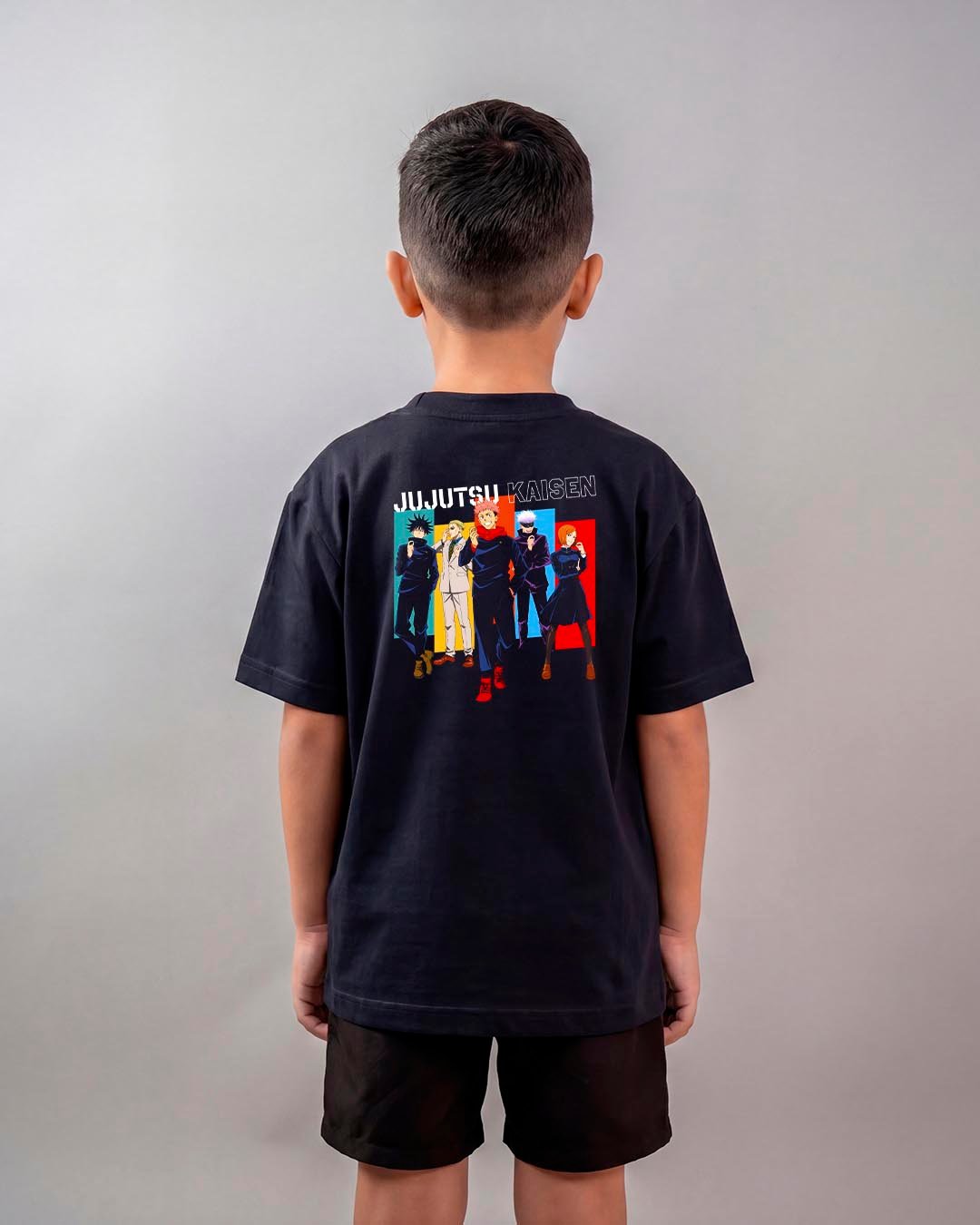 Camiseta Jujutsu Kaisen Personagens Principais Oversized Infantil