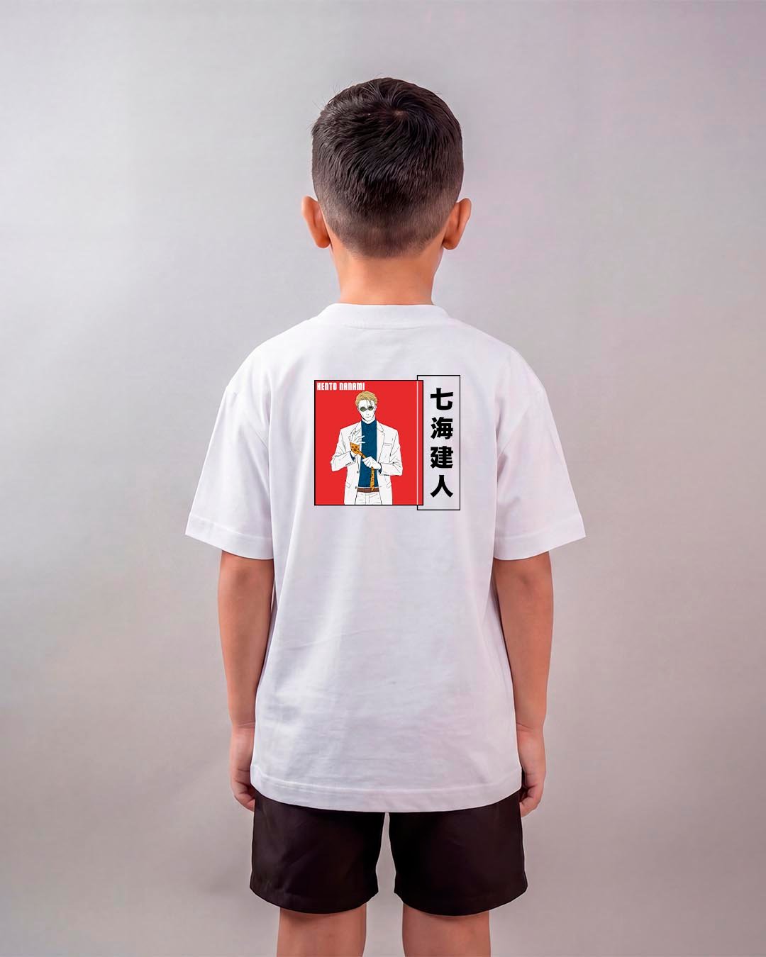 Camiseta Jujutsu Kaisen Nanami Red Oversized Infantil