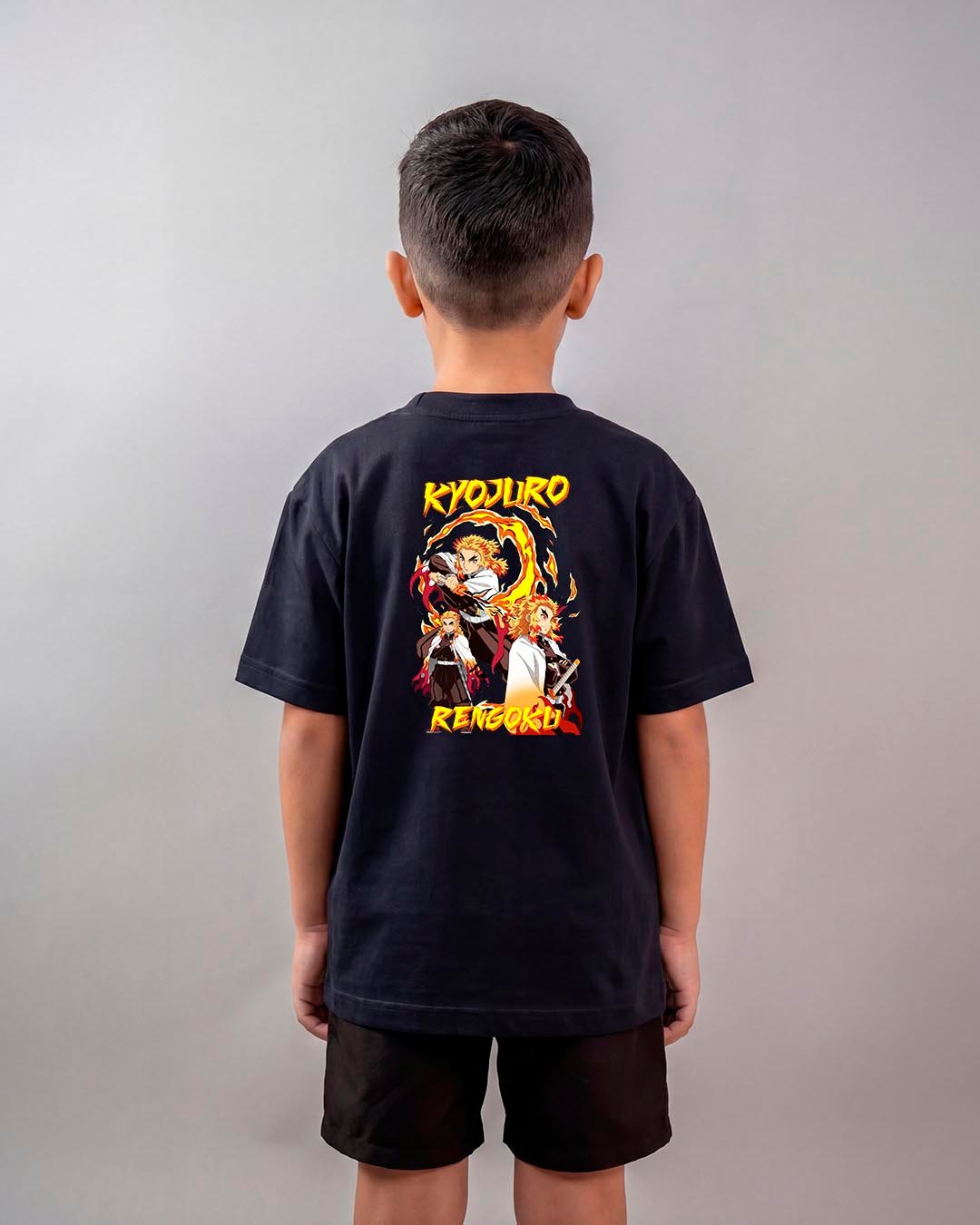 Camiseta Demon Slayer | Kyojuro Rengoku 3 Oversized Infantil