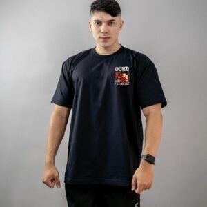 goku gym fitness preta frente