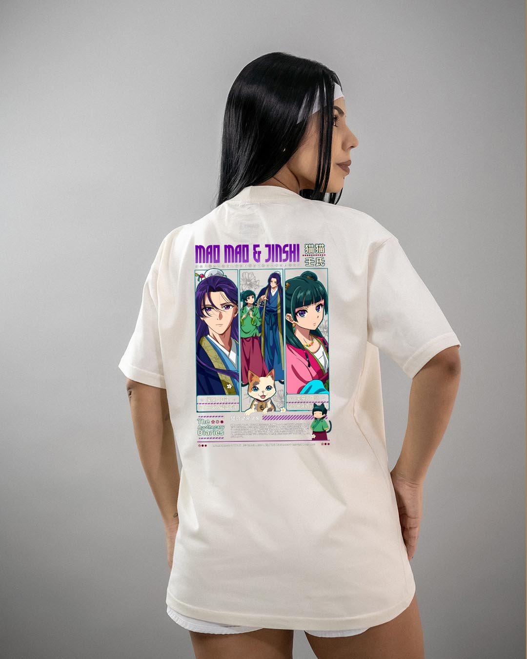 Camiseta Diários de uma Apotecária | Maomao e Jinshi Oversized