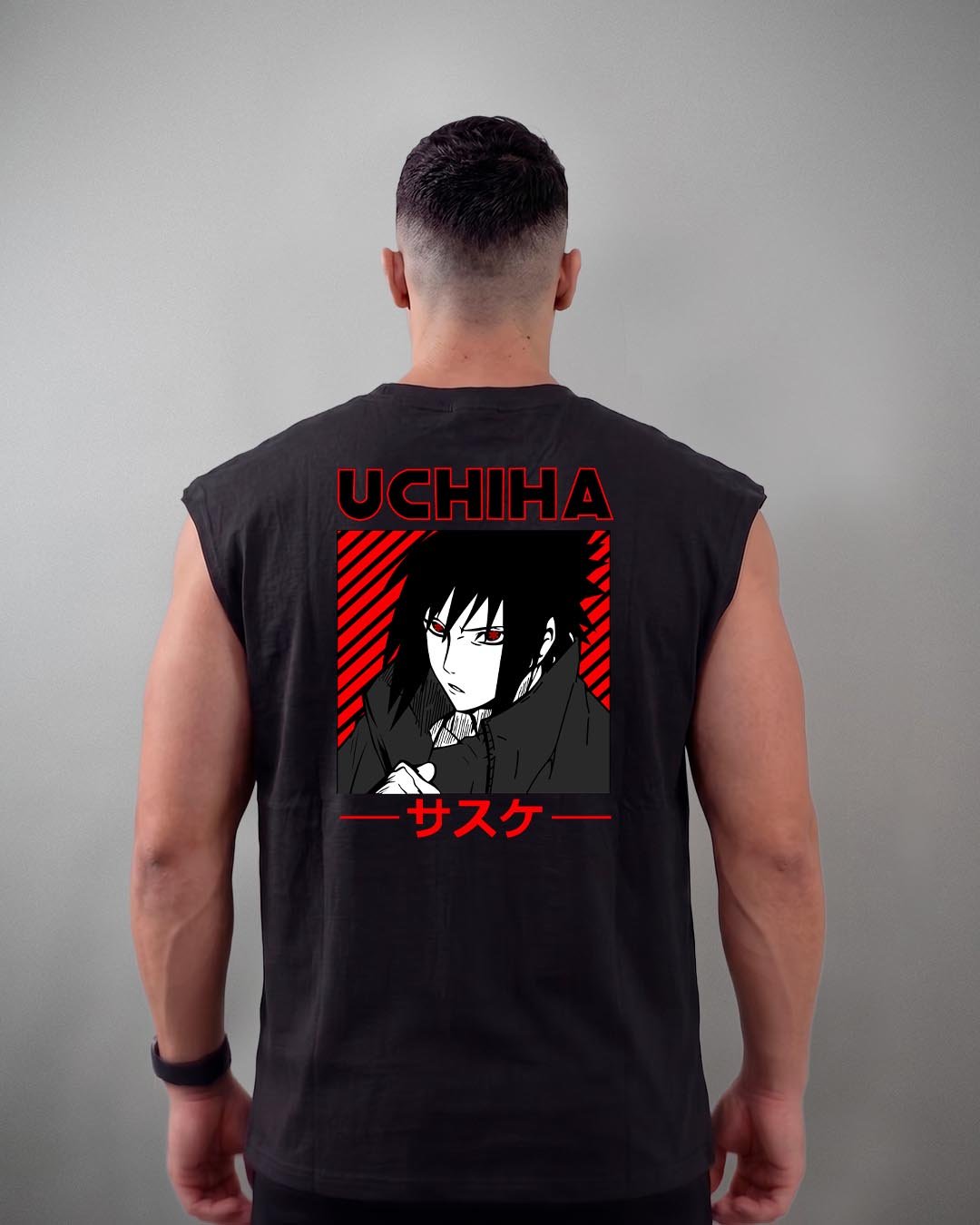 Regata Machão Sasuke Uchiha Mangekyou Sharingan Oversized