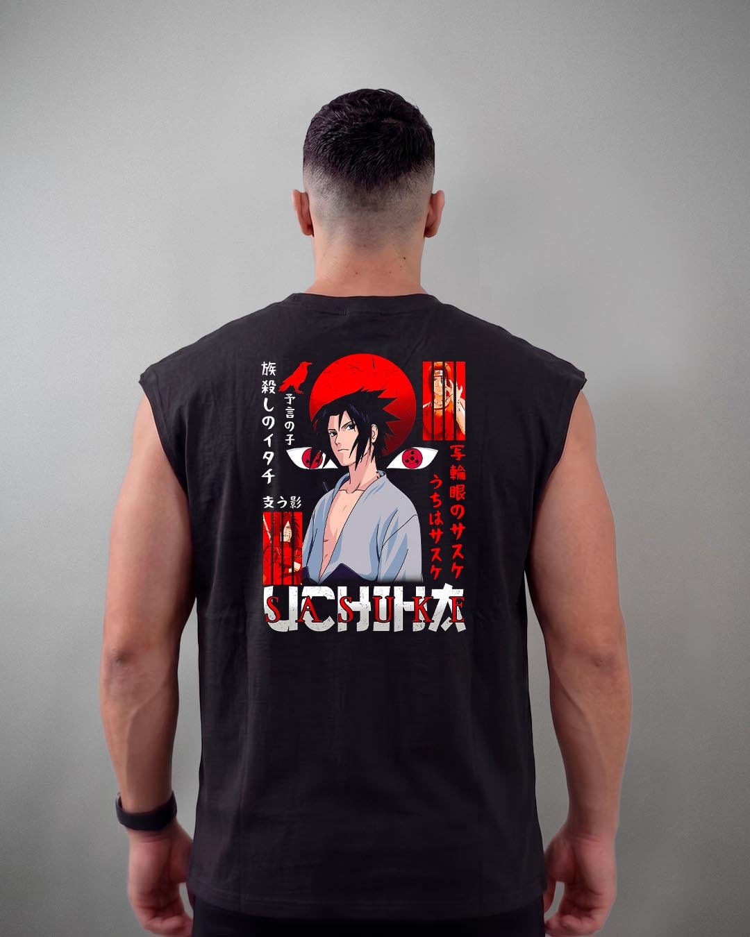 Regata Machão Sasuke Uchiha Sharingan Oversized