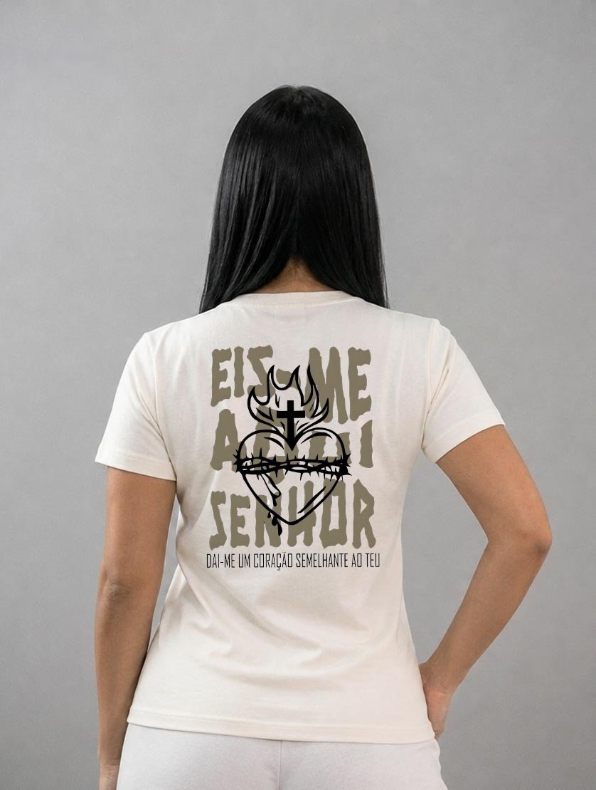 Camiseta Cristã | Eis-me Aqui Senhor