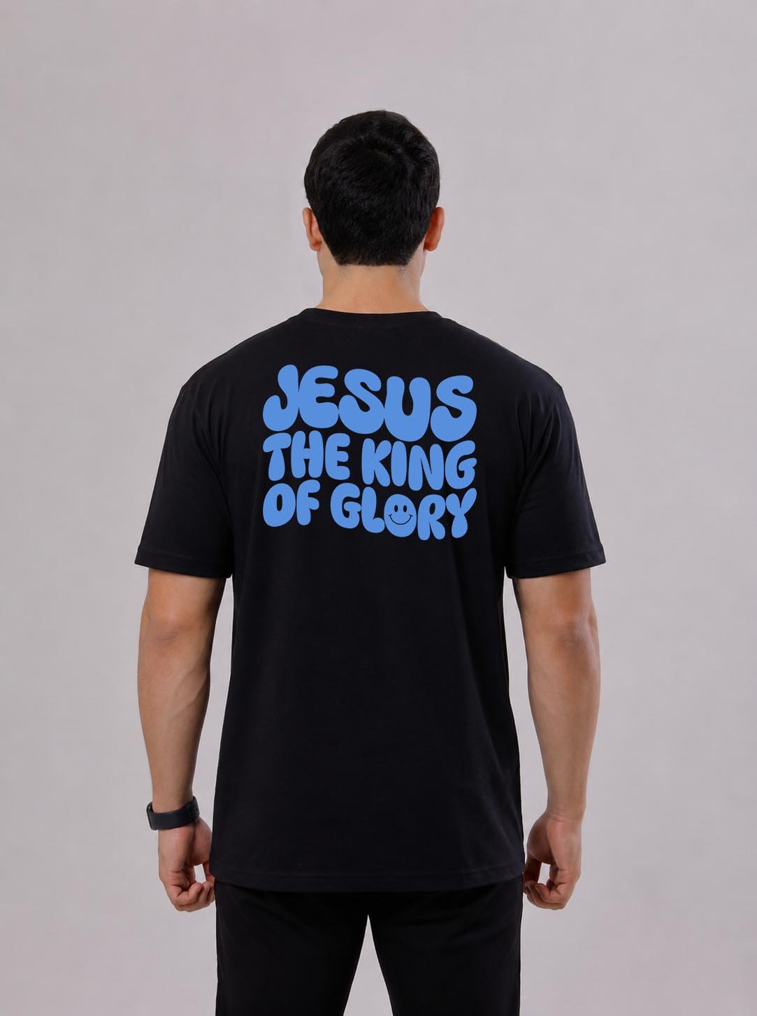 Camiseta Cristã | Jesus The King Of Glory Blue