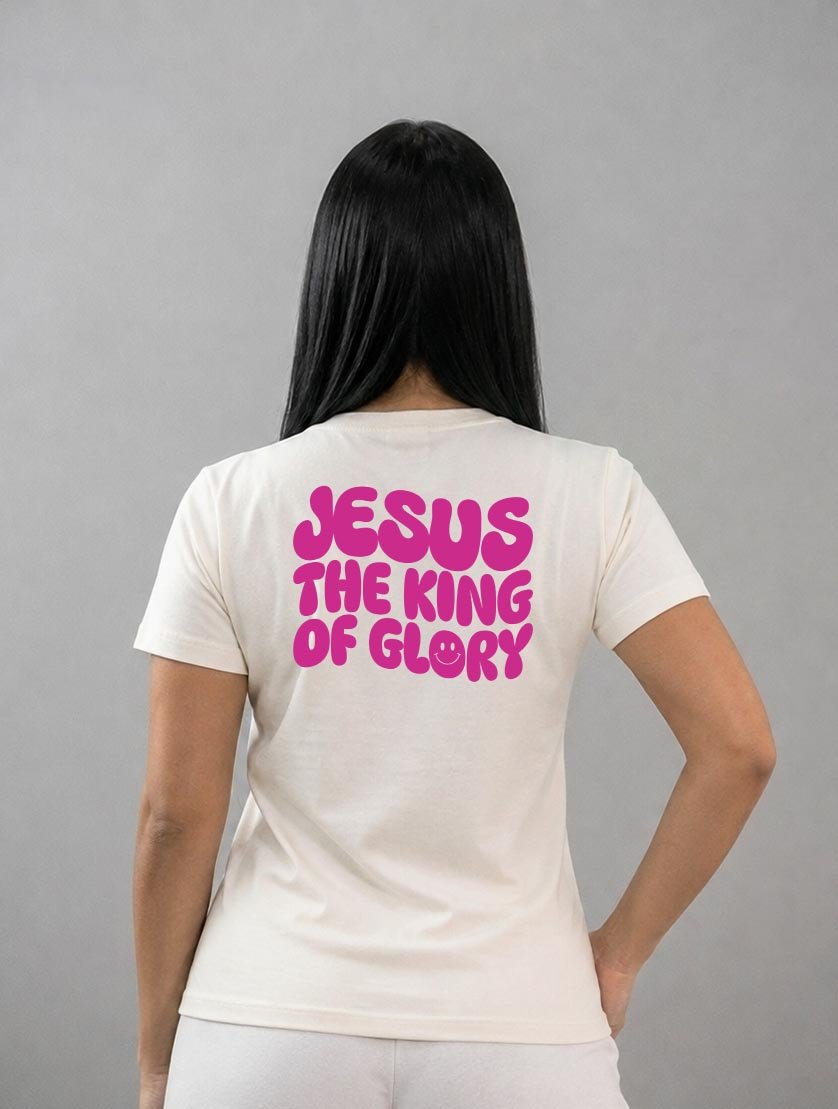 Camiseta Cristã | Jesus The King Of Glory Pink