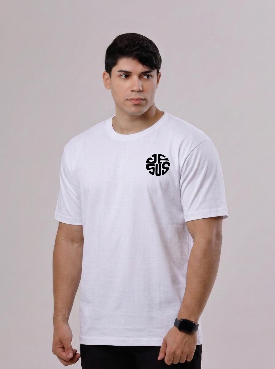 T-SHIRT BRANCA JESUS FRENTE