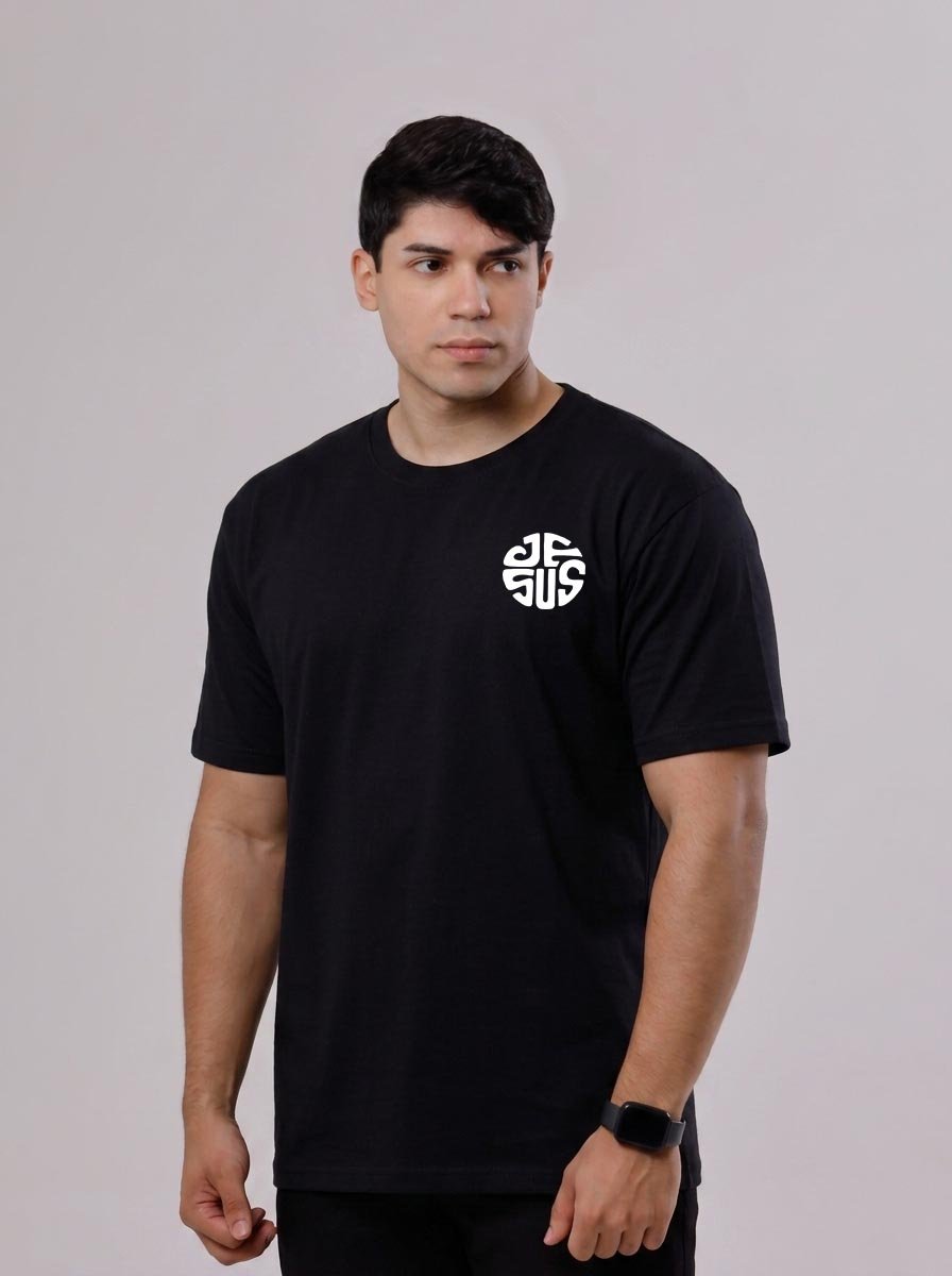 T-SHIRT PRETA JESUS FRENTE